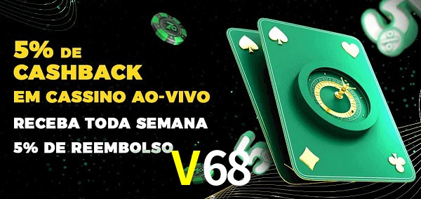 Promoções do cassino ao Vivo V68